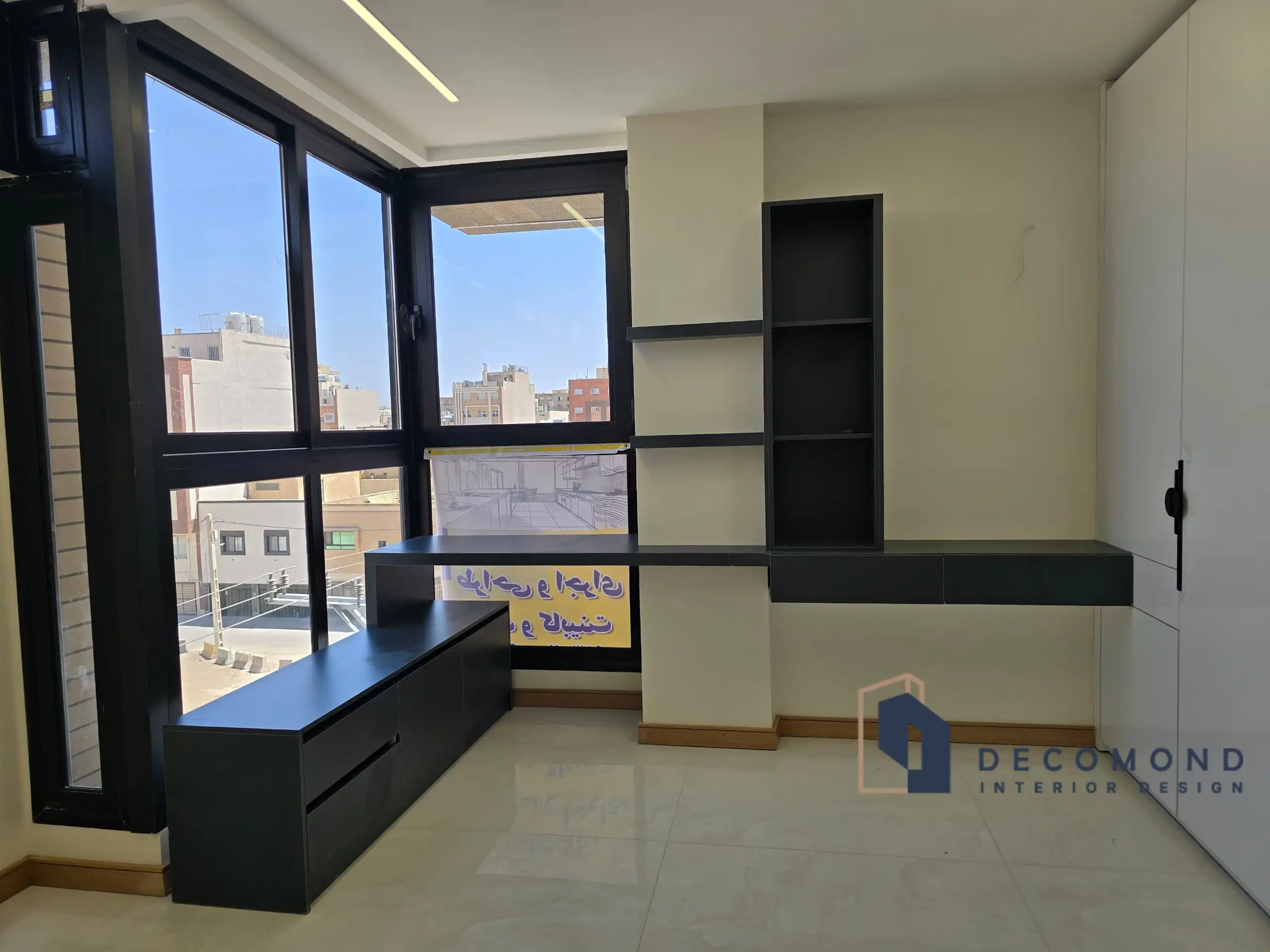 پروژه کمد دیواری اصفهان و جاکفشی و شلف با لاین نوری - مرداویج