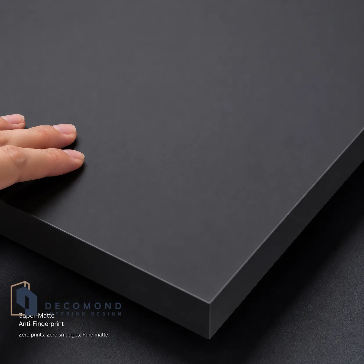 ورق کابینت سوپر مات آنتی فینگر رنگ طوسی تیره