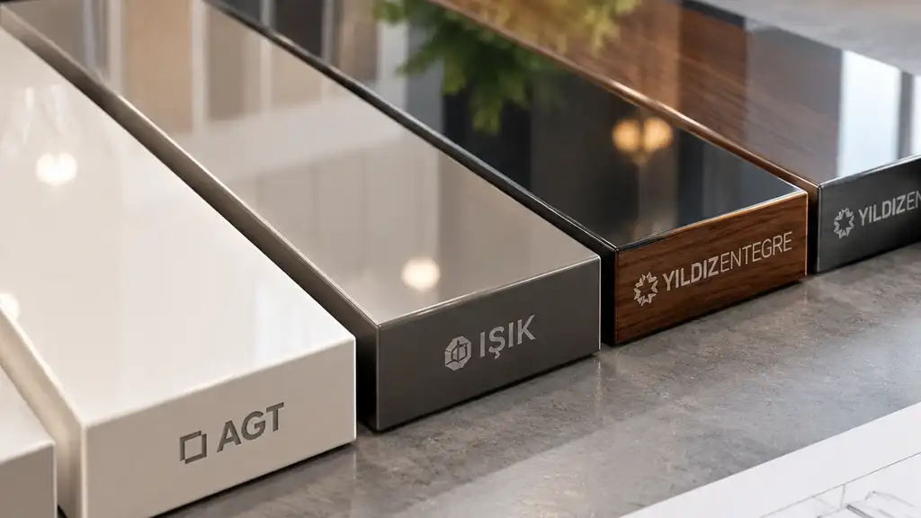 اسم برندهای های‌گلاس ترک برای کابینت مانند AGT